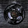Wandklokken Dragon Art Clock Werkt op batterijen Modern design Record met LED-lamp Thuis Woonkamer Decoratie226F