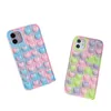 iPhone Beschermende Cover Duw Bubble Toys Telefoon Case Squeeze Silicone Decompressy Toy Groothandel