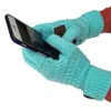 CC Rękawiczki świąteczne prezenty na dzianie ekran dotykowy pojemnościowe kobiety zimowe ciepłe wełniane rękawiczki Antiskid Knitteds Telefingers na zewnątrz