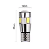 10 sztuk / partia Białe żarówki samochodowe CANBUS T10 W5W 5630 6SMD LED do Lampa Lampa Lampka Lampka Light Light Light 12 V