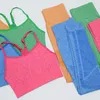 Set sportivi senza cuciture Set da yoga per donna, set da 2 pezzi, tute da jogging per abbigliamento