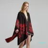 Szaliki 2021 Jesień Winter Lady CashMere Pashmina Ciepłe Print Ponchos i Capes dla kobiet Szale Okładki Femme Bufanda Plus 1