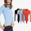 Camisolas femininas 2021 Inverno Sexy Thread Senhoras Turtleneck Cor Sólida Manga Longa Mulheres Knitwear Moda Magro Bodysuit