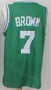 Man Basketball Jaylen Brown Jersey 7 Green Black White Grey Team Color Stitched For Sport Fans Shirt Breathable Pure Cotton Embroidery And Sewing Good Quality