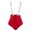 Women's Jumpsuits & Rompers Sexy Fashion Strappy Backless Bodysuit Women Black Red Sleeveless Summer Beach Bodysuits Slim