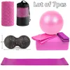 5-7 pièces/ensemble ensemble de balles de Yoga de Fitness équipement de sport comprend des blocs sangle de Massage résistance boucle bande balles d'exercice à domicile