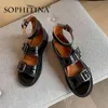 Sophitina Rome sandals di alta qualità fibbia in pelle di mucca in pelle solida scarpe da design speciali sandali fatti a mano PO545 210513