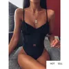 Sexy One Piece Badpak 2020 Push Up Badmode Bandage Gesp Geïntegreerde Bodysuit Backless Badpak Hoge Taille Monokini