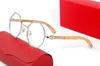 Luxe achthoekige oversized dames heren zonnebrillen goud zilver metaal bamboe houten retro modeglazen frame adumbral goggle legering grijs glas