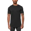 Mesh T-shirt Mannen Strakke Gym Kleding Zomer Nieuwe Merk Mode Tops Tees Solid Quick Dry Bodybuilding Fitness T-shirt 210421