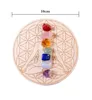 7 stks / set Natural Crystal Gemengde Seven Chakra Healing Stone + Sevens Star Array Houten Plaat Gravel Chips Chakras Home Decor Gift
