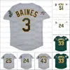 Retro Baseball 1989 et 1990 Maillots gris 33 Jose Canseco 43 Dennis Eckersley 51 Willie McGeeb