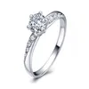 Fidanzamento con diamante di design a rotazione da 0,6 ct per gioielli in platino 950 da donna