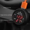 Numérique LED Voiture Volt mètres Allume-cigare Voltmètre Thermomètre Camion USB Chargeur 12 V/24 V Température Compteur 3 en 1/2-en-1