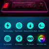 Kablosuz Şarj Mouse Pad Gamer Mousepad Boy RGB Aydınlık Masa Mat Bilgisayar Dizüstü Klavye Kaymaz Parlayan LED Yastık