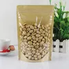 Kraft Paper Zipper Bag Food Storage Packaging Bags Snack Tea Moisture Proof Pouch Reusable Transparent Stand Up Pouch BH5993 TYJ