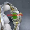 Wysokiej Jakości Dwa Tone Gold Case Watches 40mm Gray Dial Mechaniczne Automatyczne Sweating Hands Green Roman Numery Diamonds Strap Special Edition Wristwatch
