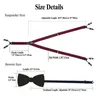 Luxury Silk Adult Men's Suspenders Leather Metal 6 Clips Braces Wedding Party Bow Tie and Vintage Elastic Men 220221