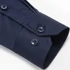 6XL Stretch Anti-zmarszczki Bawełniane Koszule Męskie Koszule Długie Rękaw Sukienka Dla Mężczyzn Slim Fit Camisa Social Business Bluzka Biała Koszula 210626