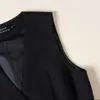 Temperament Women Business Vest Work Wear Uniforms Slim V Neck Metal Buttons Formal Office Ladies Interview Plus Size Coat 211008