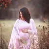 2021 Rosa Plus Size Schwangere Damen Meerjungfrau Nachtwäsche Kleid Nachthemden Für Fotoshooting Dessous Bademantel Nachtwäsche Babyparty