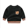 Retail Baby Boys Flickor Plaid Sweaters Pullover Spring Höst Kids Långärmad Sweatshirts Barn Bomull Tröja Flicka Sweatshirt 1-7 år