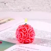 Chuangge velas artesanais DIY molde de silicone 3d rosa esfera aromaterapia cera gipsum molde forma velas fazendo suprimentos l0323