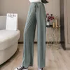 Summer Arrival Women Sequins Sparkling Wide-leg Pants Ladies Casual Loose Solid High Waist Long 210430