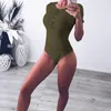 Damskie kombinezony Pajaczki Body Kobiety 2021 Deep V-Neck Sexy Solid Color Spring and Lato Krótkie Rękawy Kobiet Vestidos SJVD5195