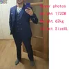 (Jacka + väst + byxor) män bröllopsdräkt blazers slim passform passar för mens kostym affär formell fest klassisk svart / grå / marinblå x0909