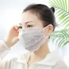 Floral Lace Embroidery Mask Riding Haze Masks Dust Proof Anti fog Outdoor Face Mouth Washable Facial Cover Wholea22264M2984387
