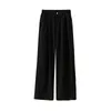 IEFB мужская одежда повседневная широкая нога костюм брюки свободные прямые брюки пружины корейский тренд моды брюки черный серый 9Y5995 210524