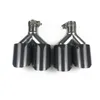 2 pcs Akrapovic Dual Exhaust End Tip Auto Muffler Universal Real Glossy Carbon Fiber Exhausts Pipes