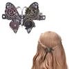 Hårklämmor Barrettes Butterfly Spring Clip Accessories Fashion Jewelry Gear Alloy Metal Women Punkhair Barretteshair