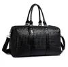 Factory whole brand men bag hand-woven black handbag classic woven leather travel bags outdoor Knitting fitness leathers handb310w