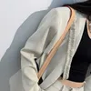 Dorywczo Minimalistyczny Blazer Dla Kobiet V Neck Z Długim Rękawem Patchwork Solidne Krótkie Blazers Kobiet Moda Odzieżowa Wiosna 210531