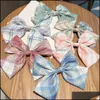 Other Fashion Aessories Girls Plaid Bow Hairpin Korean Ins Net Red Super Fairy Uniform Versatile Jk Back Of The Head Clip Headdress Factory