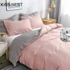 Home Comforter Bedding 3pcs Duvet Cover Set 100% Microfiber Sanding AB Side Olika Design 220x240 135x200 Dekor textilier 211007