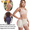 Velssut femmes bout à bout rehausseur de hanche culotte de contrôle corps Shaper faux coussin en mousse sous-vêtements rembourrés grande taille gaine amincissante 220307