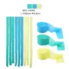 Party Decoration Colored Crepe Paper Roll Set Origami Crinkled DIY Craft Scrapbooking Flowers Gift Wrapping Wedding Decorations