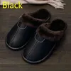 Zapatillas de piel sintética para hombre y mujer, zapatos cálidos de interior, ondoordringbaar, para casa, kleur neger, Invierno