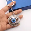 S2614 Joya de moda Símbolo turco Evil Ojil Key Anning Vintage Blue Eye Keychain