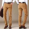 6 Color Men's Thick Corduroy Casual Pants Winter Style Business Fashion Stretch Regular Fit Trousers Male Brand Clothes 211201