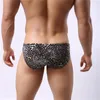 Underpants 2PCS/Set Sexy Mens Underwear Leopard Print Briefs Big Penis Breathable Cuecas Slip Homme Panties Pouch Lingerie