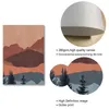 Boho abstrait paysage nordique affiches et impressions en terre cuite soleil montagne mur Art toile peinture ligne coucher de soleil photo décor Paint8642758