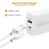 PD QC3.0 Snabb laddare 20W 18W USB C Snabbladdning Adapter EU US-kontaktmuren Laddare för iPhone 13 Pro Max Samsung Huawei Phone Izeso