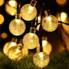 5M 10M Lampada solare Sfera di cristallo Impermeabile LED String Light Fata Lampadina Giardino Decorazioni natalizie per luci solari esterne Ghirlanda 211104