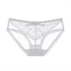 Mince voir à travers la culotte arrière creux de nœuds de nœuds de nœud slim slim femmes sous-vêtements lingerie lingerie coiffure noire blanc et sable