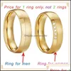 Cluster Rings Jewelry Love Alliance Gold Color Marriage His And Hers Couple Wedding Set For Men Women Girls Proposal Comfort Fit Y0420 Drop