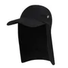 القبعات في الهواء الطلق UV حماية الصيد قبعة صلبة لون شمس مع غطاء رفرف عنق الأذن التخييم التجول في مرافئ الرأس 2677154